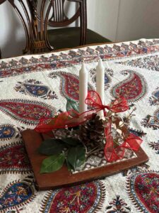 イギリスクリスマスホームステイ クリスマスキャンドル